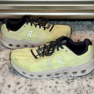 On Running Sneakers in Lime and Gray